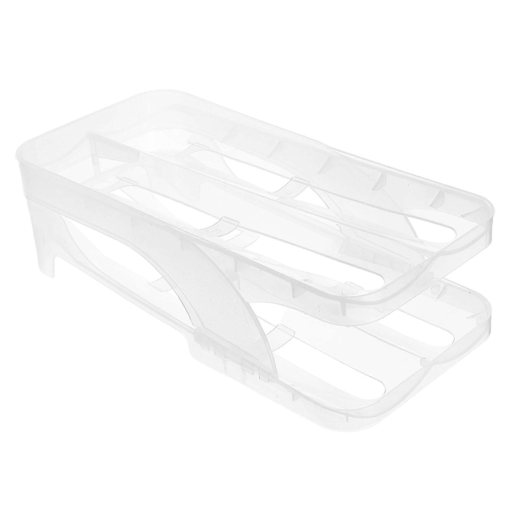Egg Organizer for Refrigerator, Transparent PP Egg Holder, Compact Egg Storage Container, Ideal for Eggshells, Fridge Egg Rack