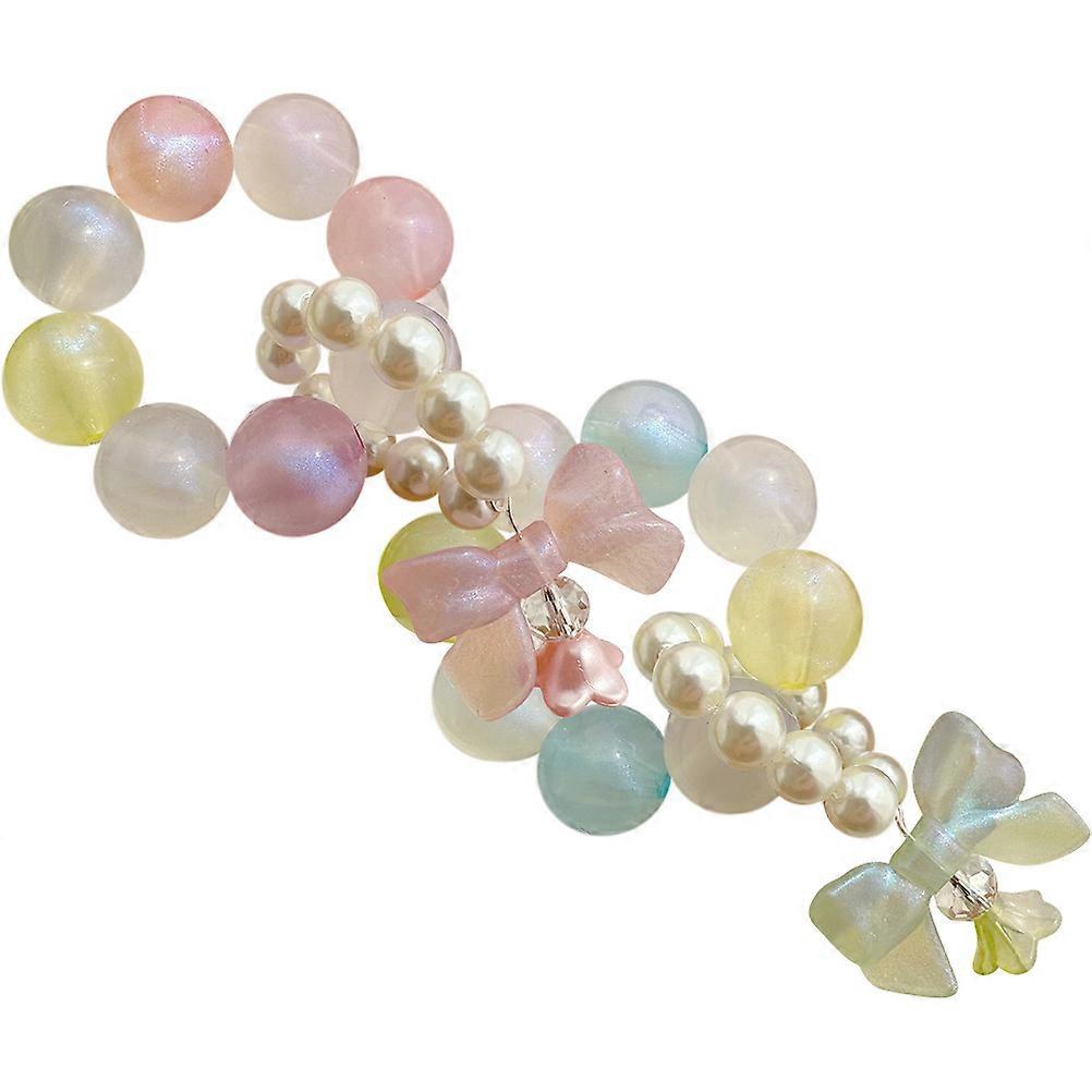 Beaded Phone Strap with Acrylic Charm for Phone Lightweight Comfortable to Use Multi Color
