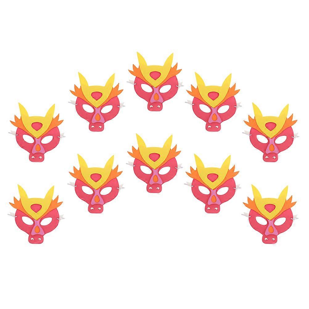 10Pcs Masquerade Dragon Masks Ideal For Children In Various Occasions Such As Birthdays And Role
