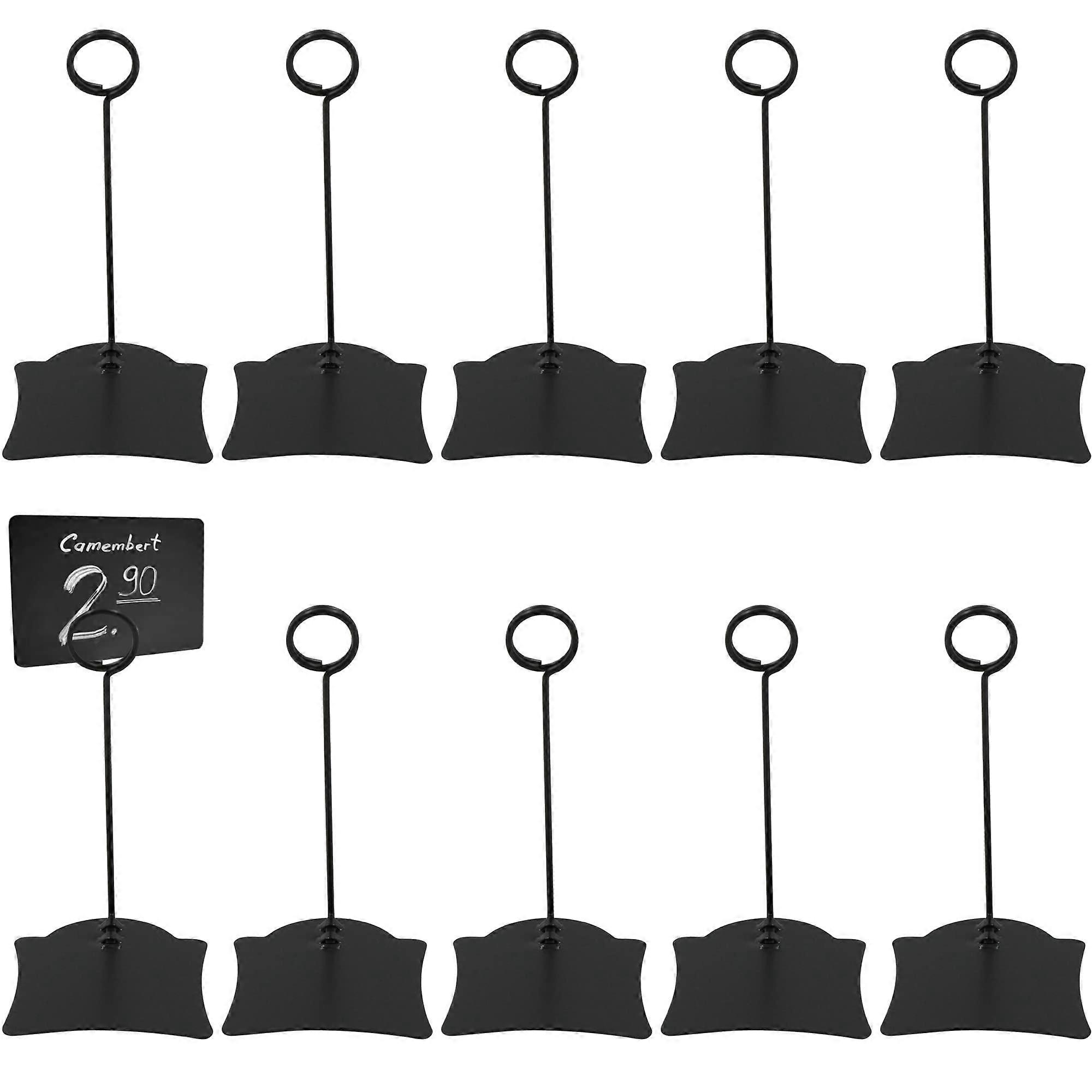 Label Holder Black 10 Cm Pack Of 10 Price Tag Holder Clip Sign Place Card Table Number Display Photo Holder