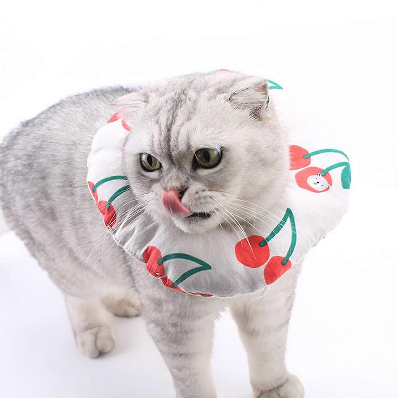 Cat Recovery Collar Adjustable Soft Collar Post Surgery Anti Leak Wound Healing Protection (1727cm, H2pcs)