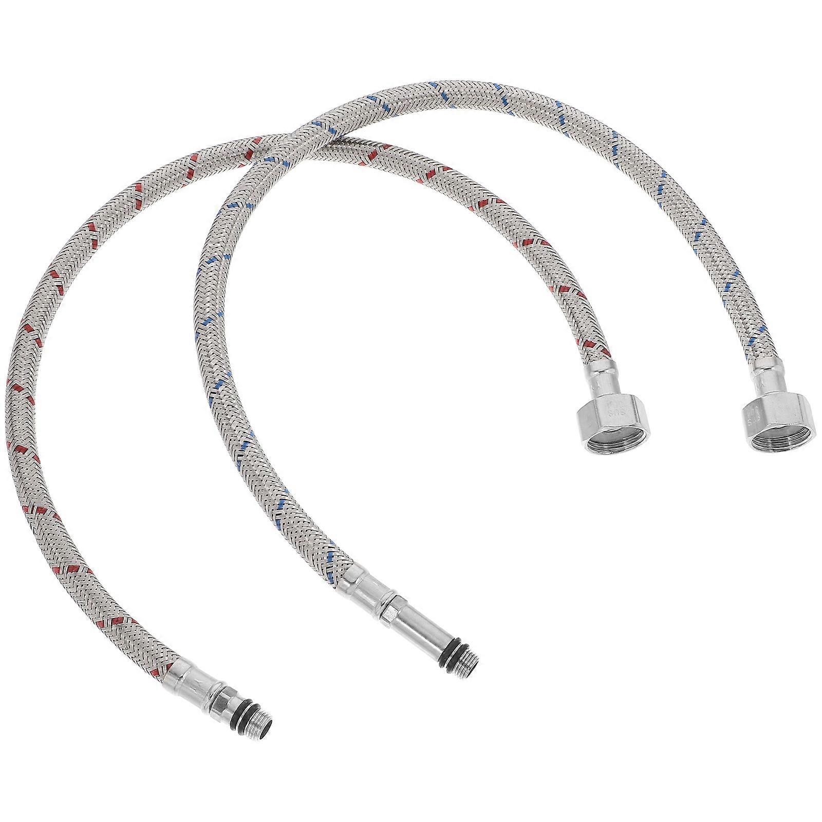 Stainless Steel Braided Hose for Faucet Connector with Flexible and Rotatable Design Durable Construction Double Seal 2 Pack