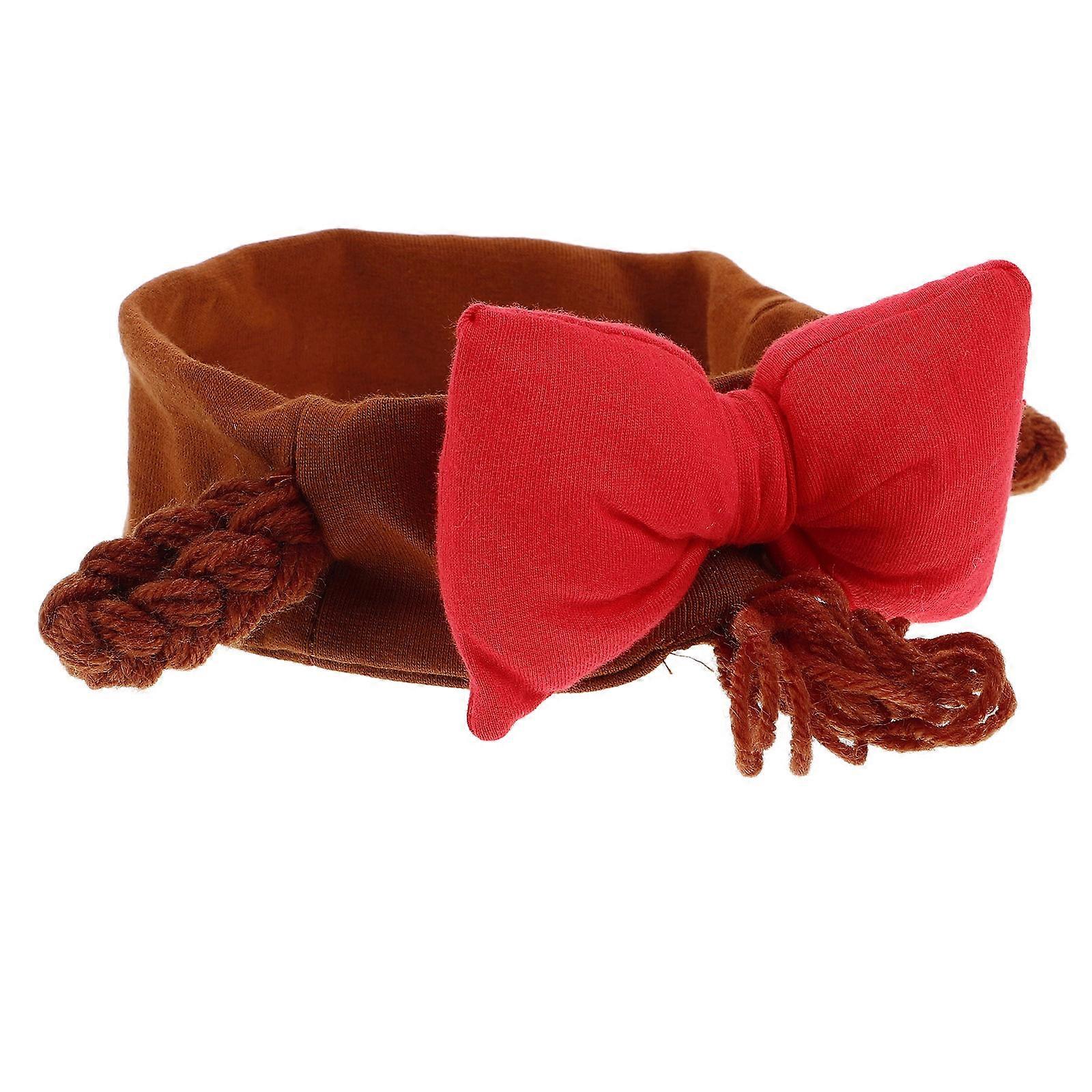 Adorable Baby Girl Hair Accessory with Bow for Photography Use Made from Soft Cloth and Fiber Multi Color Fits Newborns