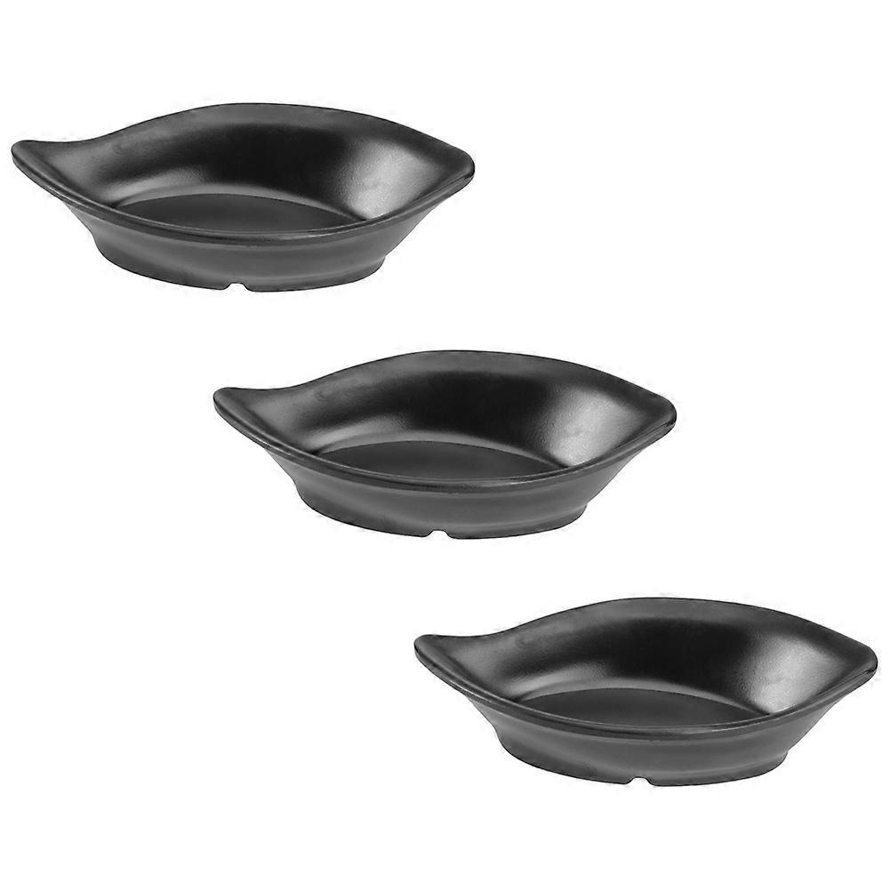3Set Black Sauce Dipping Dishes Round Condiment Bowls Ideal For Everyday Use And Special Occasions