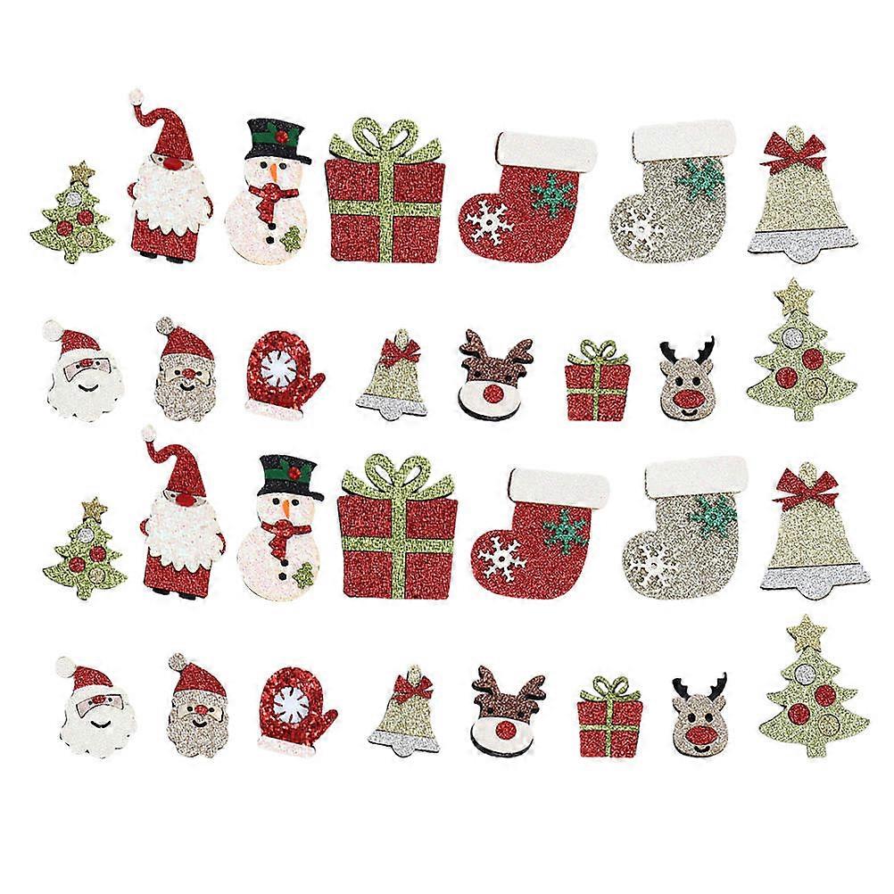 30pcs Christmas Embroidered Patches for Clothing, Hats, Shoes DIY Decorations – Festive Appliques for Crafting and Repairs