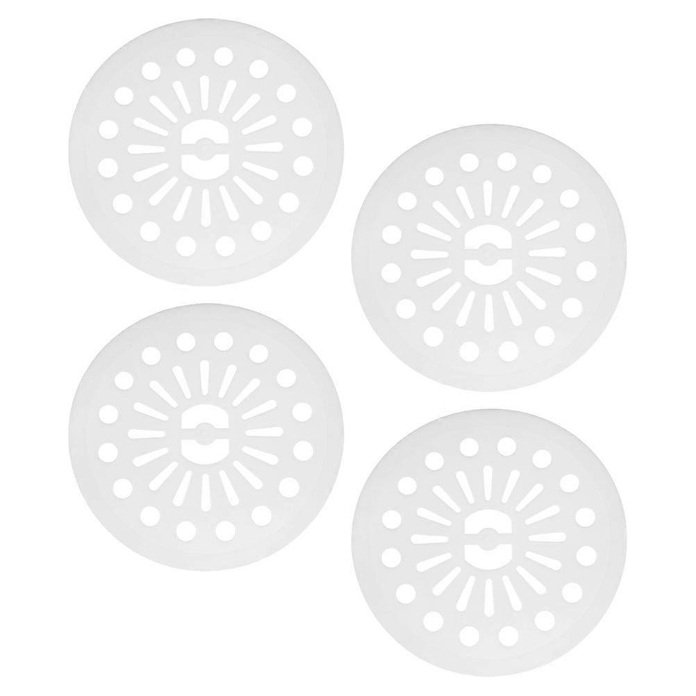 Washing Machine Spin Cap Cover for Dehydration Barrel with Clothes Pressing Pad 4pcs White Plastic