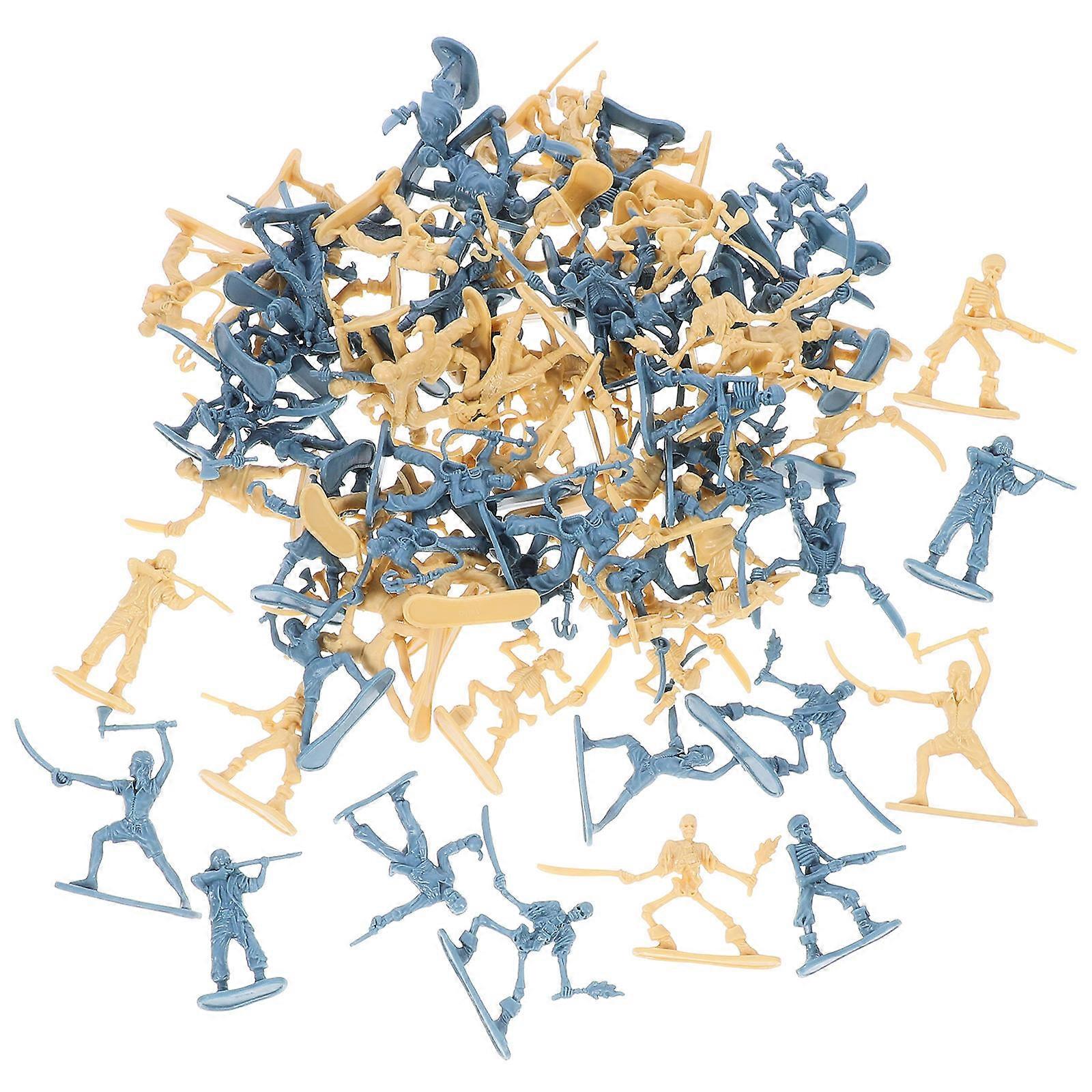 80pcs Miniature People Models and Soldier Figures for Creative Scenes