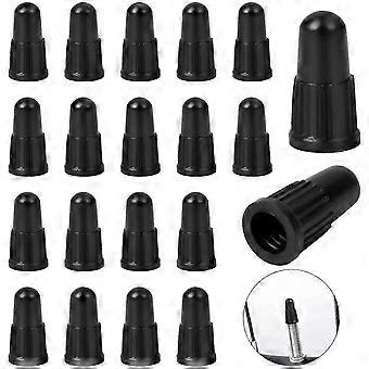 15 Pcs Black French Style Bicycle Valve Caps - Durable Plastic Dust Covers for Enhanced Protection & Customization