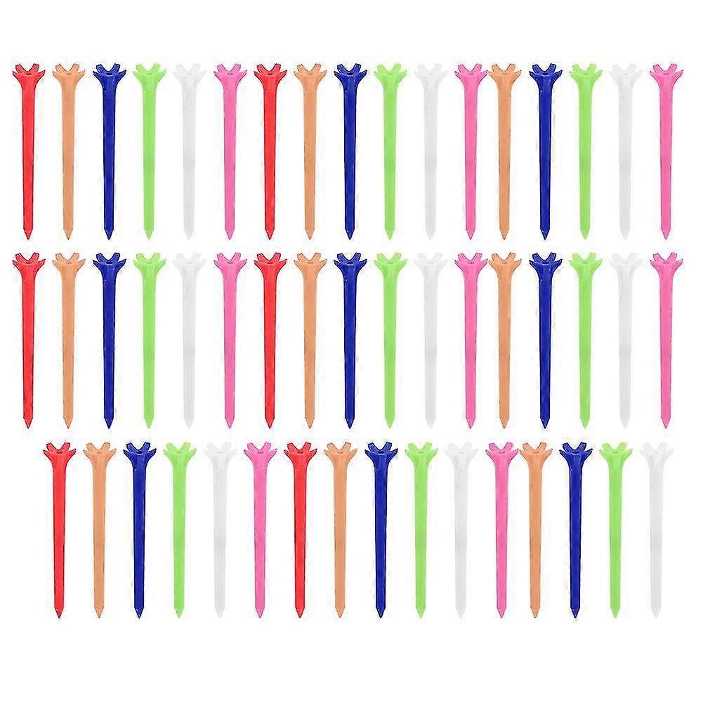 Durable 70mm Plastic Golf Tees with Zero Drag & Five Claws Prong - Essential Training Tool Accessory for Sports Enthusiasts