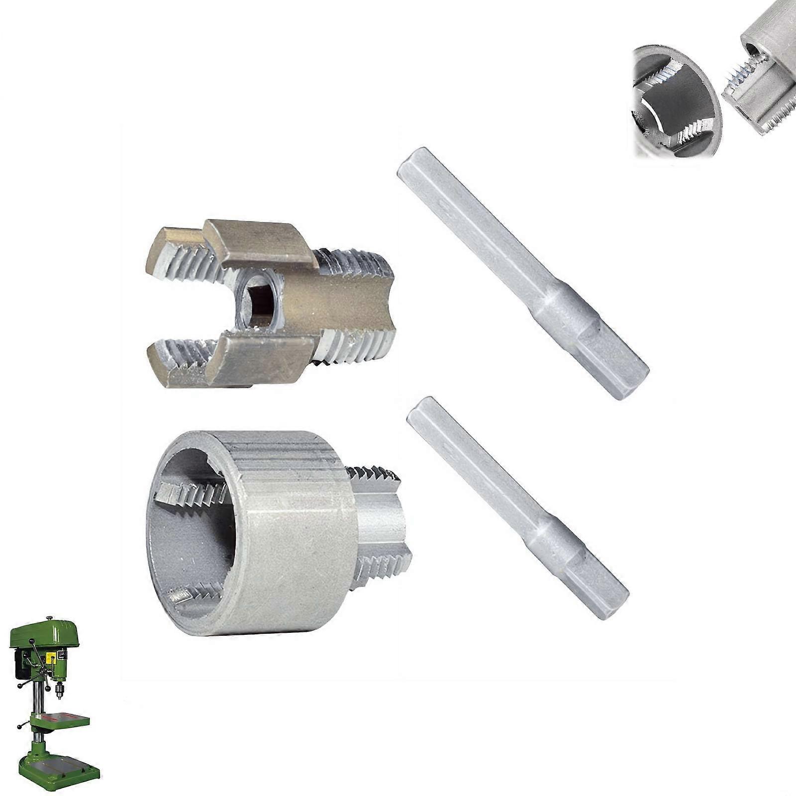 2in1 PVC pipe threading set, 1/2', 3/4', for electric drill