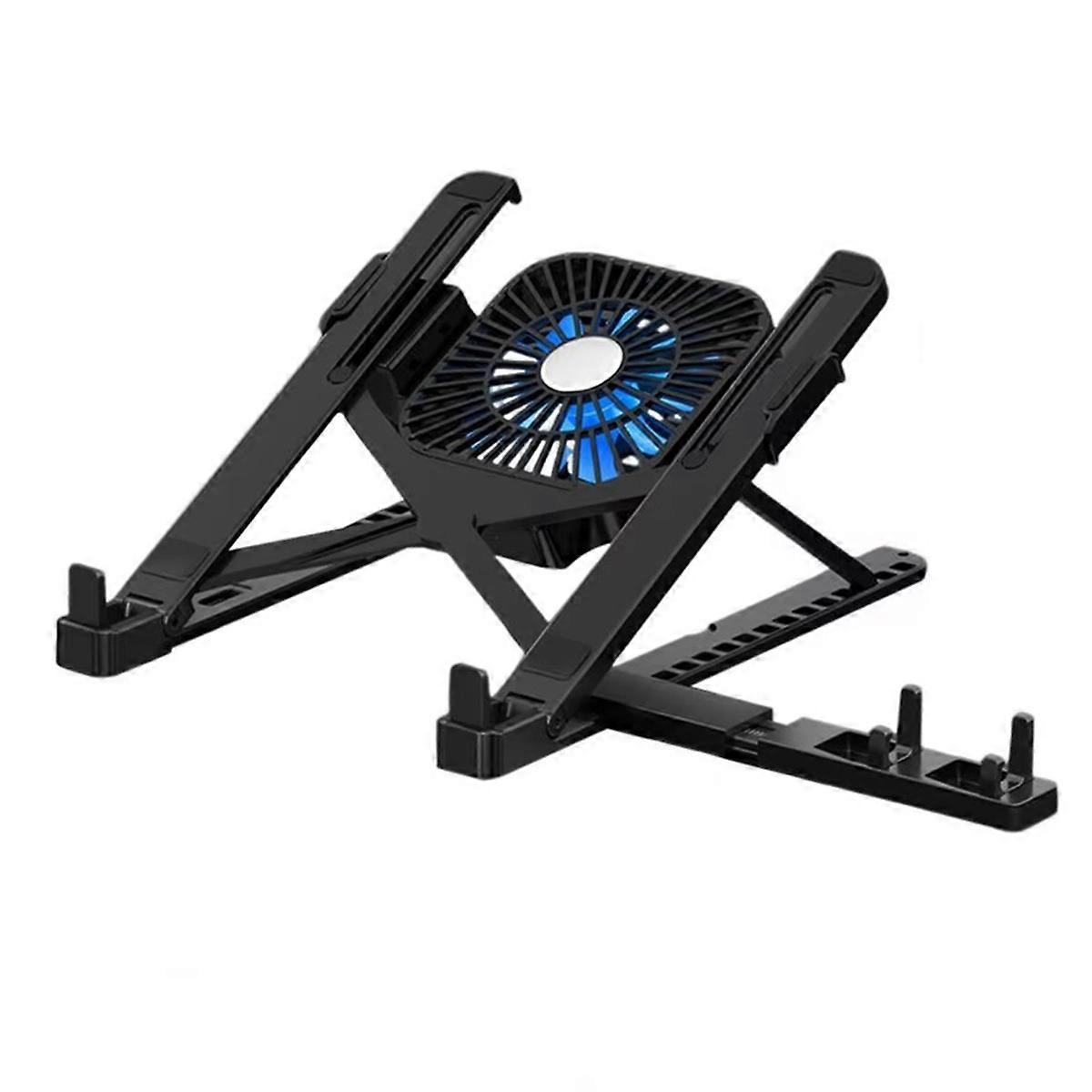 Cooling Pad Foldable Laptop Stand Holder with Cooler Fan Tablet Mount Bracket Notebook Cooling Stan