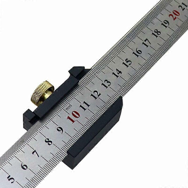 30cm Metal Ruler, Stainless Steel Ruler, Positioning Block Parallel Ruler, 45 Degree and 90 Degree Line Drawing Carpentry Tools