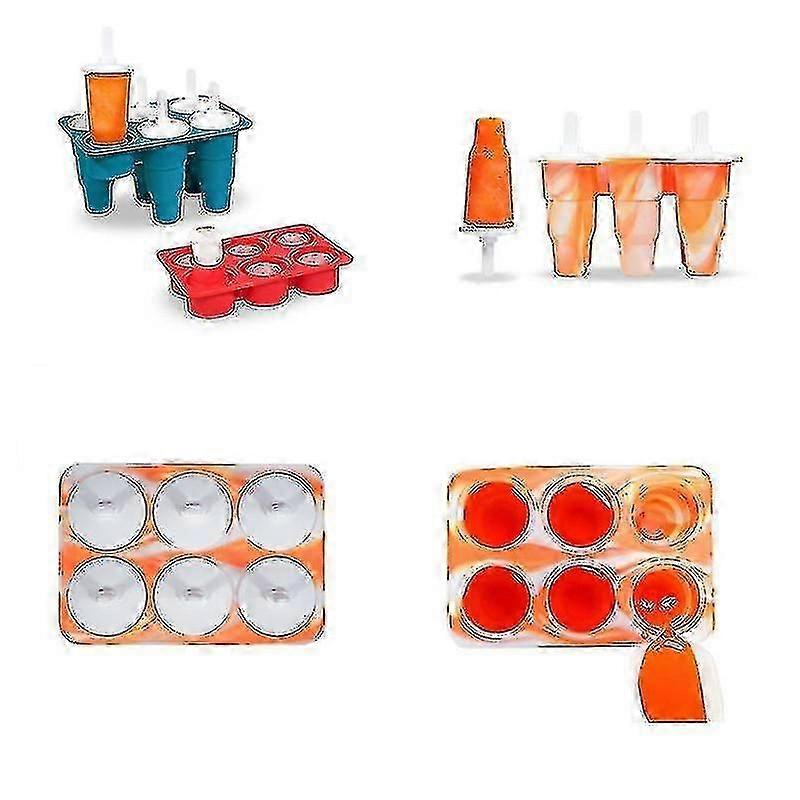 Popsicle Molds Shapes Reusable Easy Ice Maker Machine Silicone Bpa Free Ice Pop Maker Ice Cream Tools