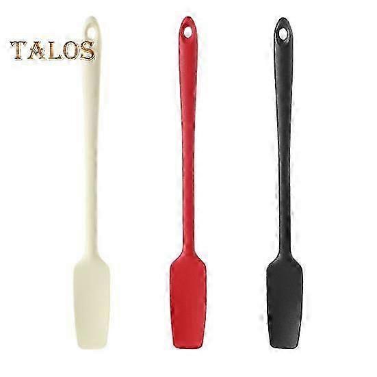Silicone Jar Spatula for Scraping Spreading Long Handle Rubber Scraper for Jars Bottles Heat Resistant BPA Free Silicone Utensil for Home Kitchen