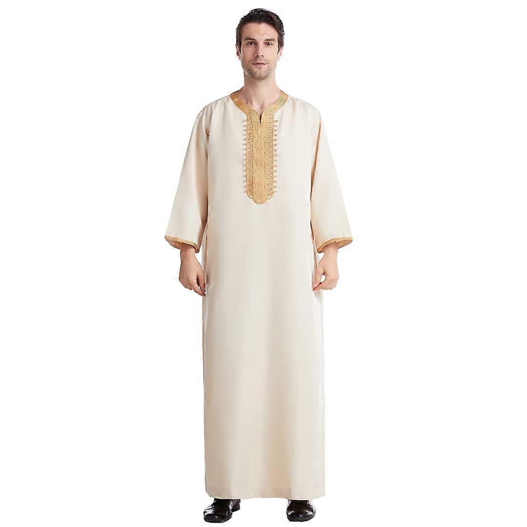 Male Africa Clothing Long Sleeve Thobe for Muslim Men, Islamic Kaftan Dress  in Size 2S, Saudi Arabic Style Robe | Fruugo US