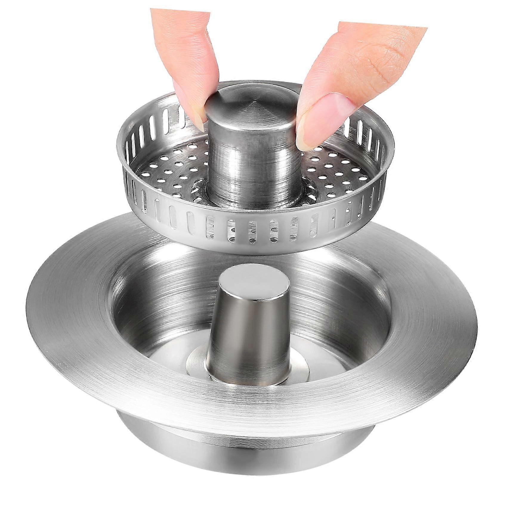 1 Pack Stainless Steel Mesh Sink Strainer with Easy Grip Handle for Kitchen Drain Filter