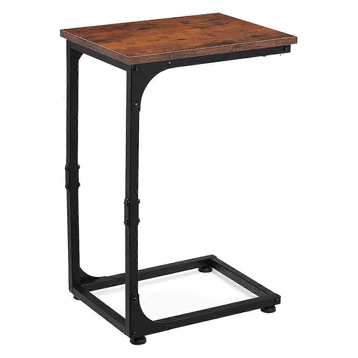 C-Shaped Side Table,Bedside Table,End Table for Spaces, Sofa Side Table, Table with Metal Frame for Living Room,Bedroom
