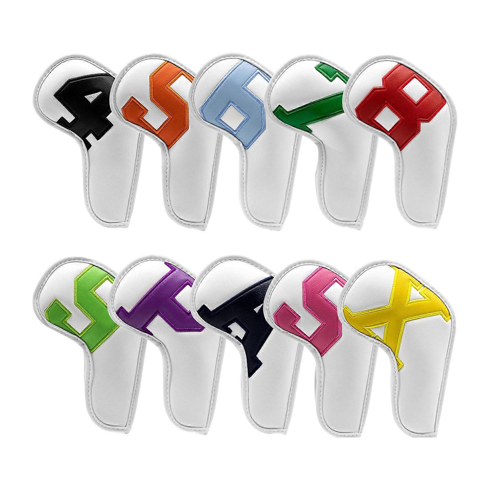Iron Covers For Golf Clubs Wedges 4 To 9 ASPX Design 10 Pieces Scratch Resistant Waterproof Headcovers For Men Women
