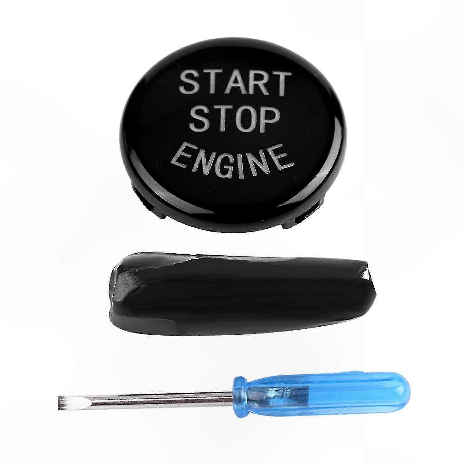 Black Engine Ignition Switch Cover for Car One Key Start Button E Disk Bottom