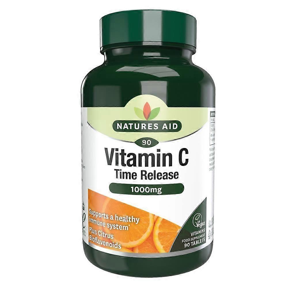 Natures Aid Vit C 1000mg Time Release 90 Tablets - 4 Pack