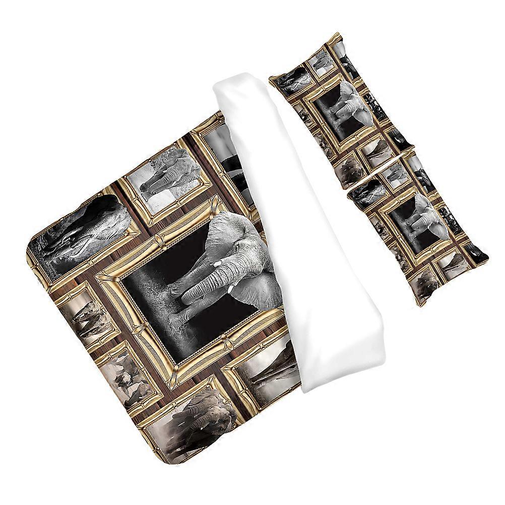 Elephant Duvet Cover Bedding Set Family Use Polyester Assorted Color for Comfortable Sleep 1Set