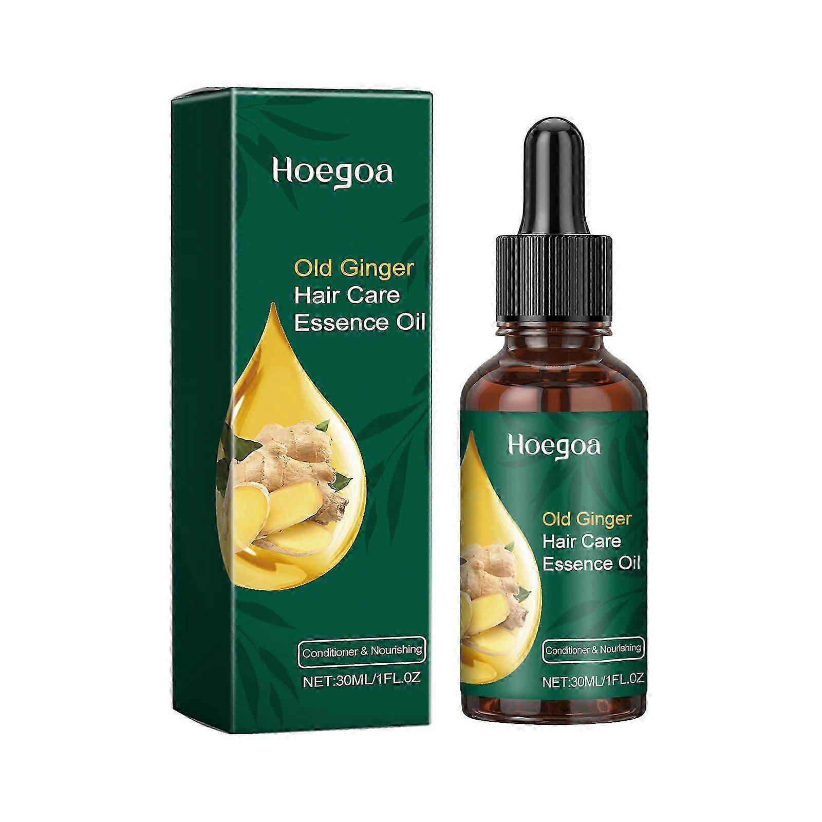 Óleo essencial de cuidados com os cabelos Hoegoa, hidrata as raízes do cabelo, repara cabelos crespos, deixa o cabelo liso e forte e torna o cabelo grosso