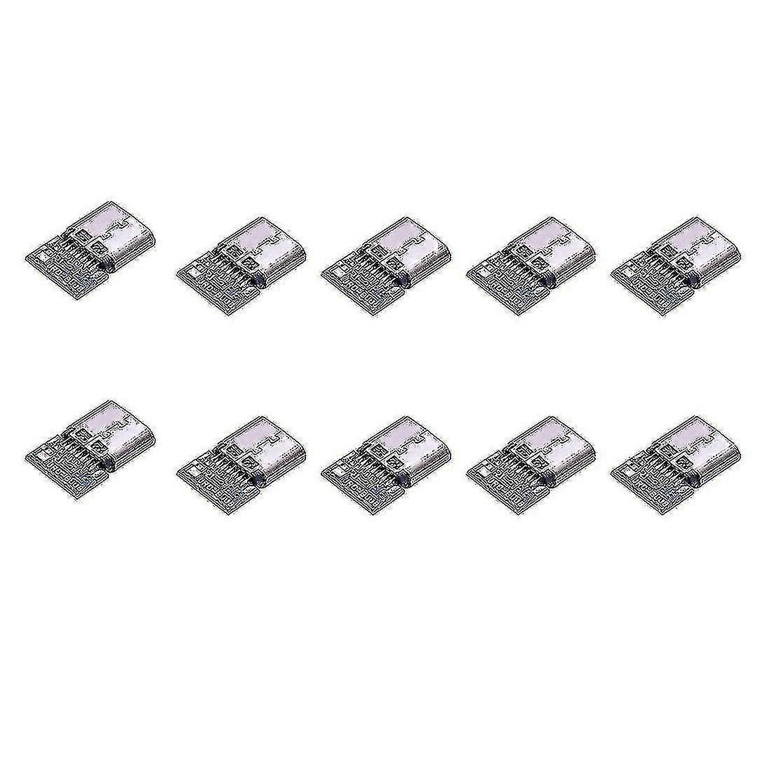 10 Pcs Usb 3.1 Type C Connector 14 Pin Fe Socket Receptacle *chyi