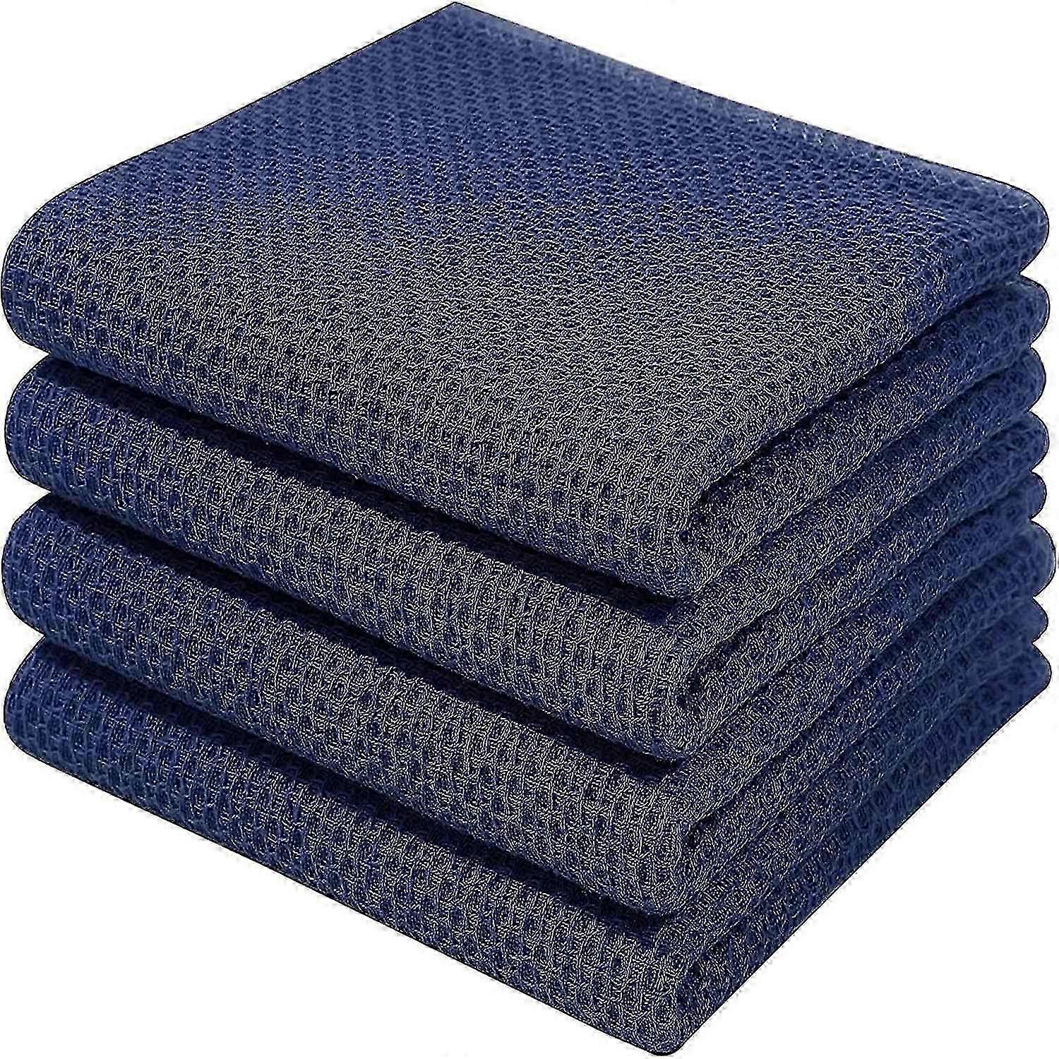 6pack 100% Tea Towels Kitchen Dish Clean Hanging Loop S20241230694434*73cmDark blue