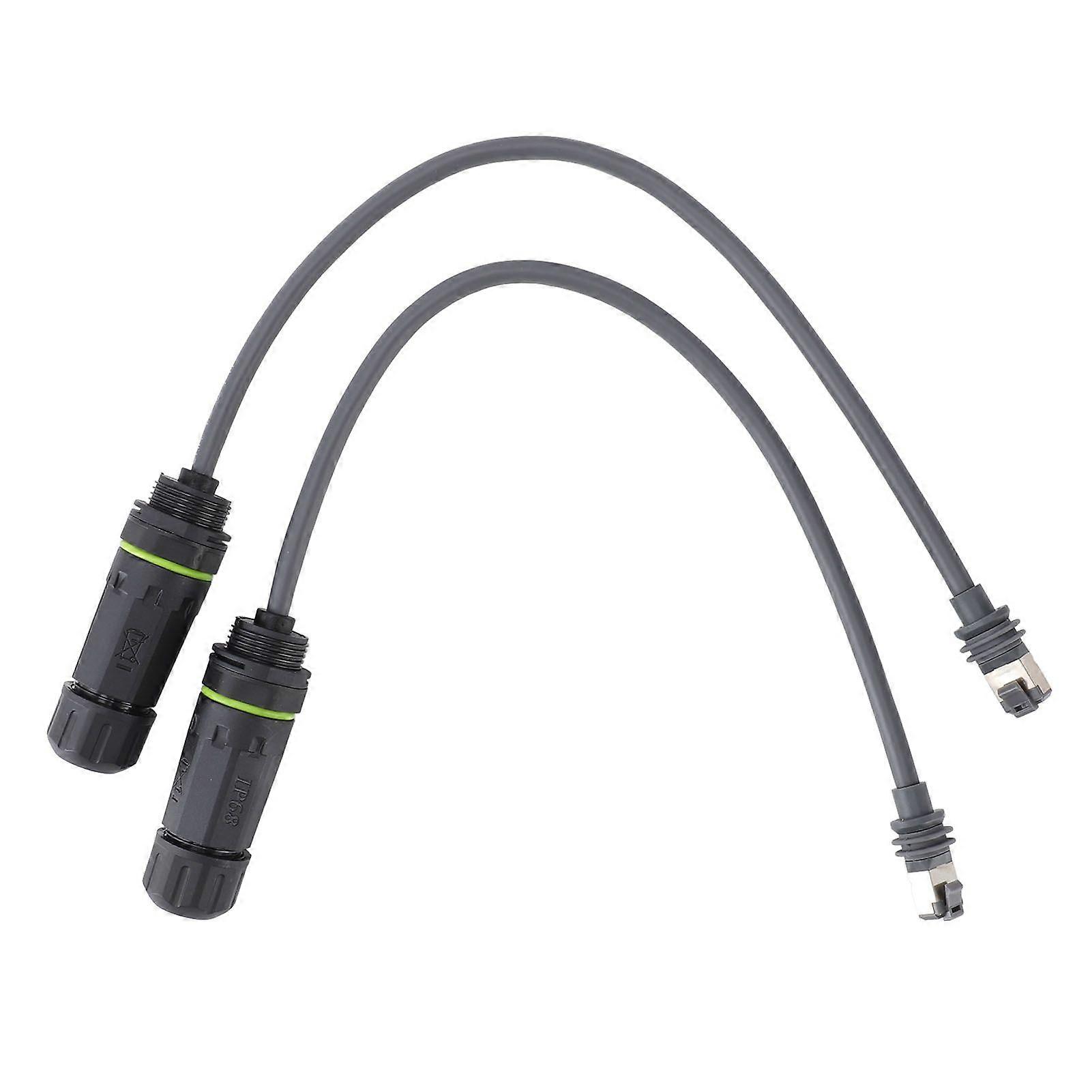 Satellite Cable to RJ45 Connector Waterproof 1200Mbps with Ground Wire Device Satellite Extension Cord to RJ45 Adapter for Gen3 V3 Rectangular Satelli