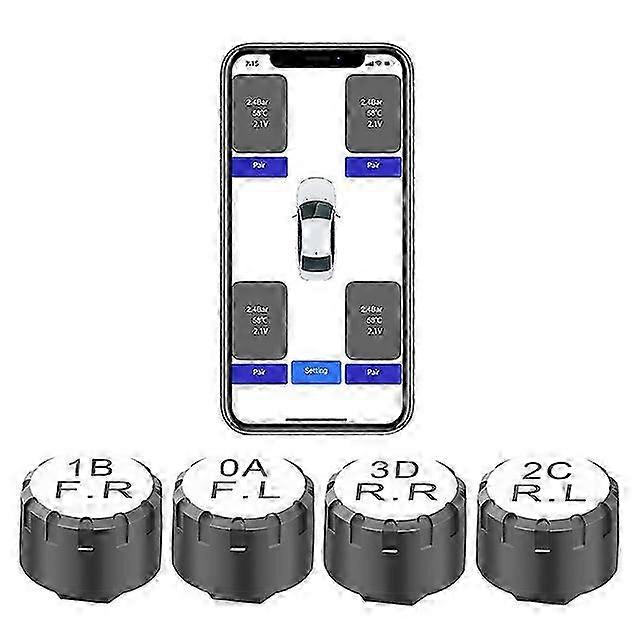 TPMS Car Tire Pressure Sensors Bluetooth Motorcycle Tire Pressure M...