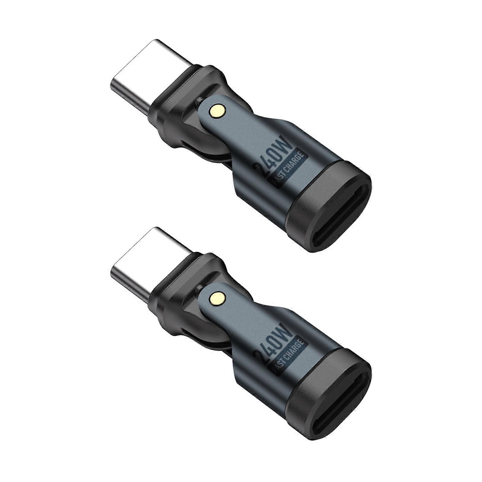 Flexible Swivels PD240W USB C Adapter Connectors Quick Charging 5A Output Highly speed 480Mbps Data Syncing For Gaming Multicolor