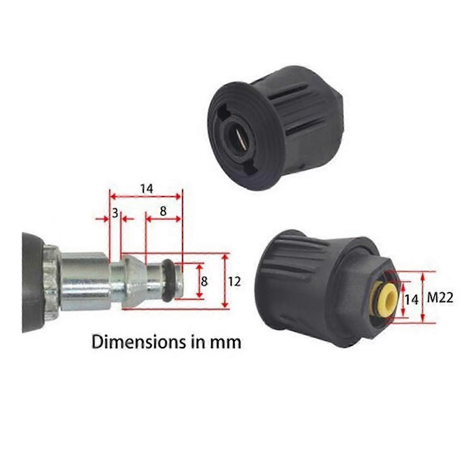 3x M22 Washer Adapter Quick Connect Connector Converter For Nilfisk...
