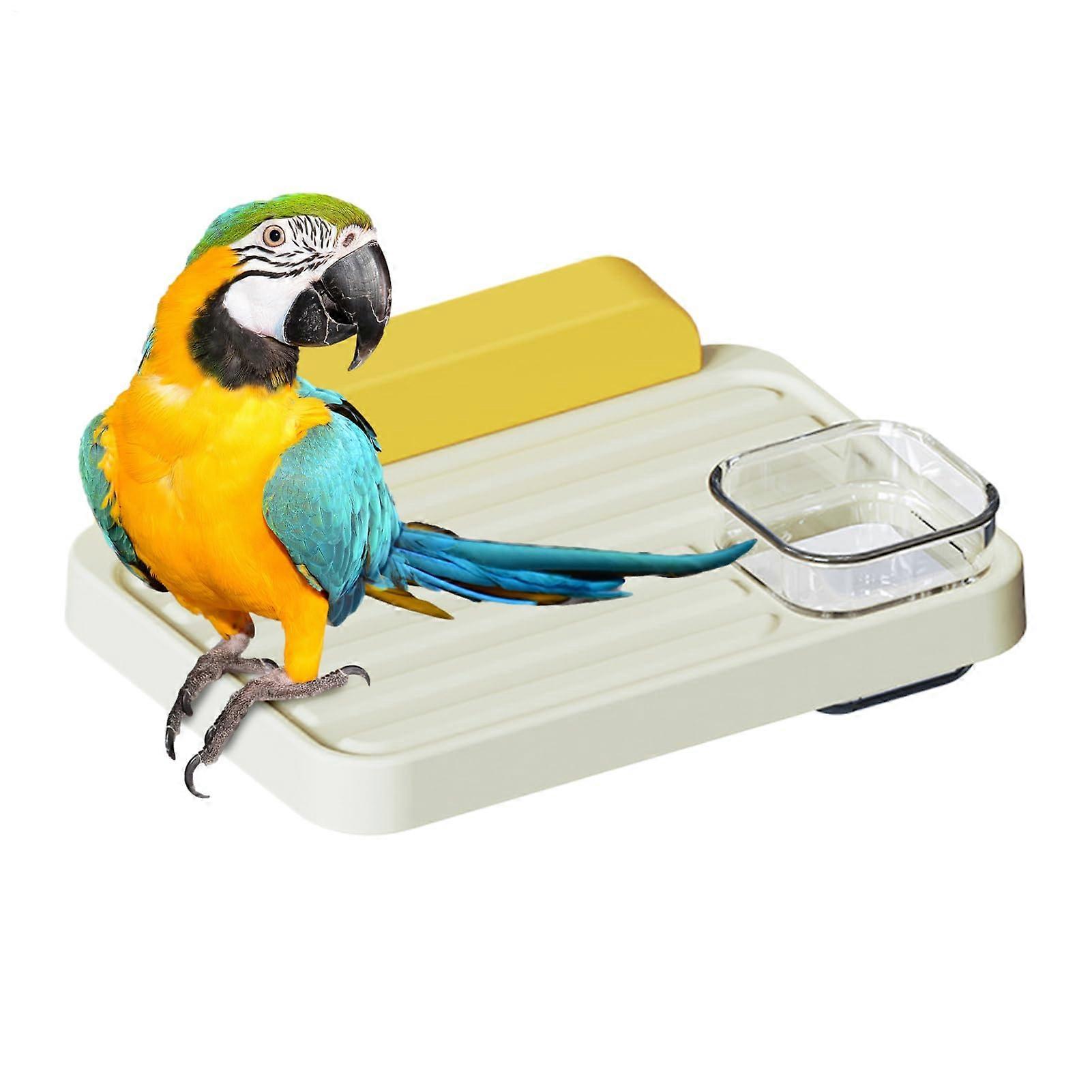 Parakeet Feeder Perch Stand Exercise Multifunctional Shelf For Chinchilla Hamster Parakeet Conure Cockatiel Gerbil