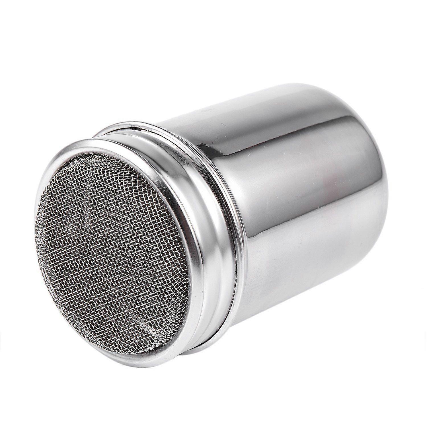 Sølv rustfritt stål mesh rør type støv støv salt shaker krydder