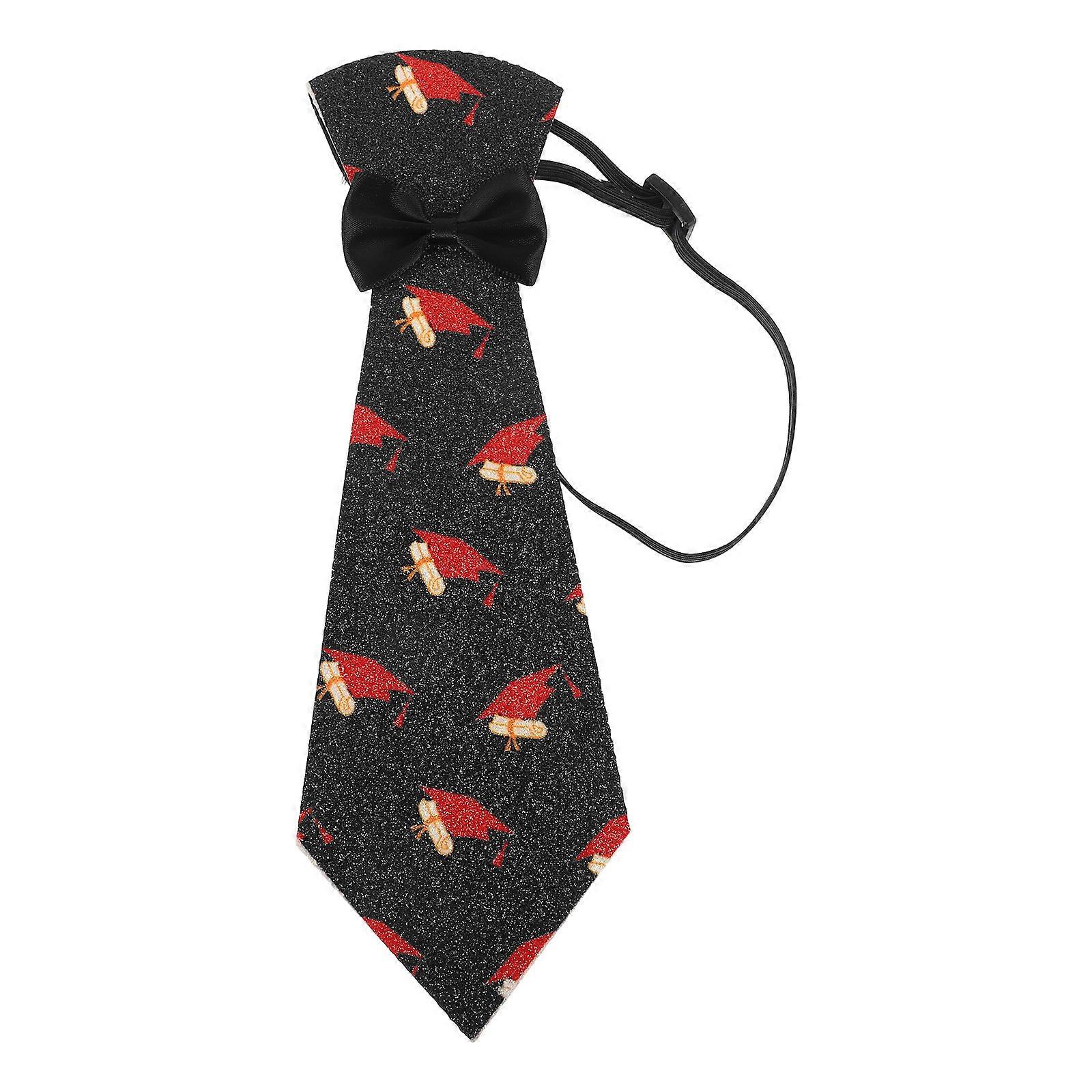 It sounds like you're describing a product listing for a **graduation themed necktie with an elastic band**, designed specifically for graduates to