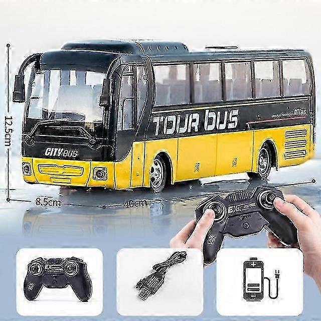 Jwl-wireless Remote Control Bus With Light Simulation Electric Large Double-decker Bus Toys For Boys