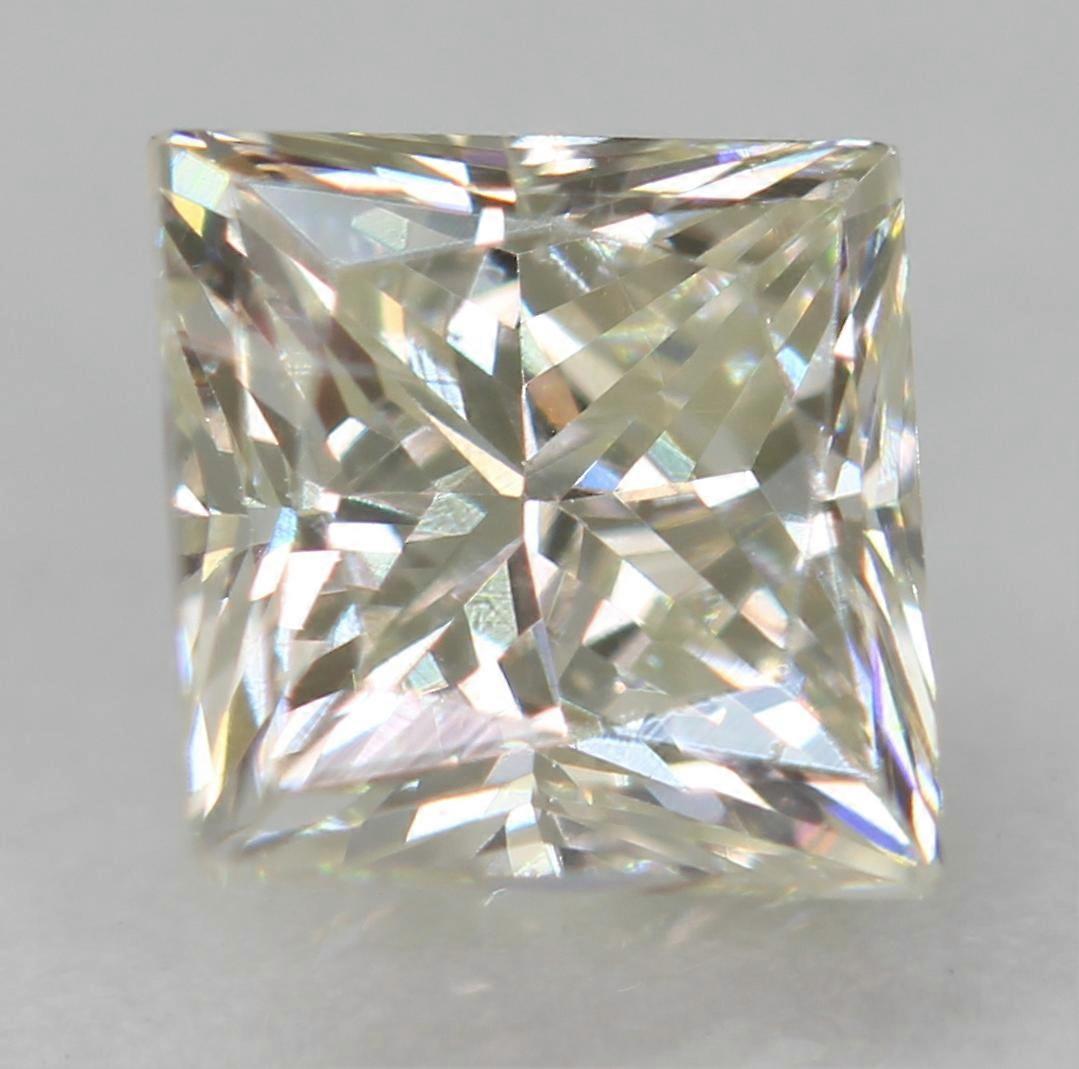 Certified 0.41 Carat I VVS2 Princess Natural Enhanced Loose Diamond 3.9x3.83mm