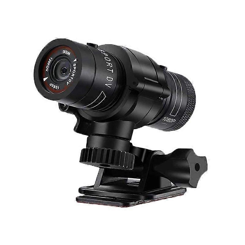 Motorcycle Helmet Camera, 1080P 120 Wide Angle Sports Camera with Video & Photo Function, Waterproof Action Camera Camcorder with Bracket(Black)