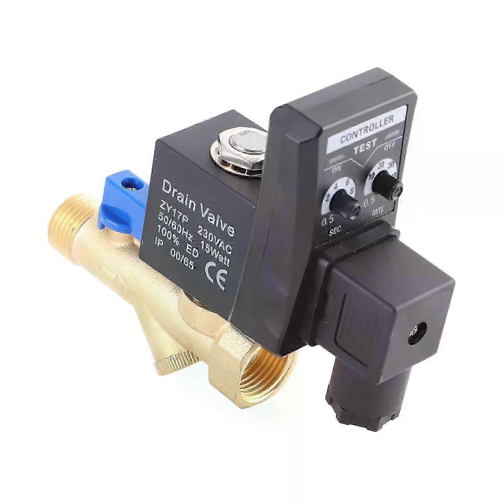 G1/2 DN15 Automatic Electronic Timed Drain Valve for Air Condensate Management