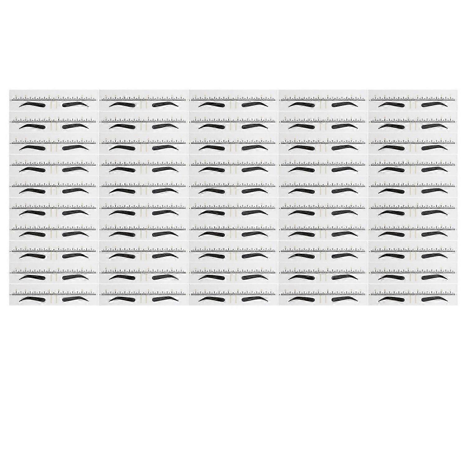 2025 Latest Model 100Pcs Disposable Eyebrow Template Ruler Sticker Adhesive Ea...