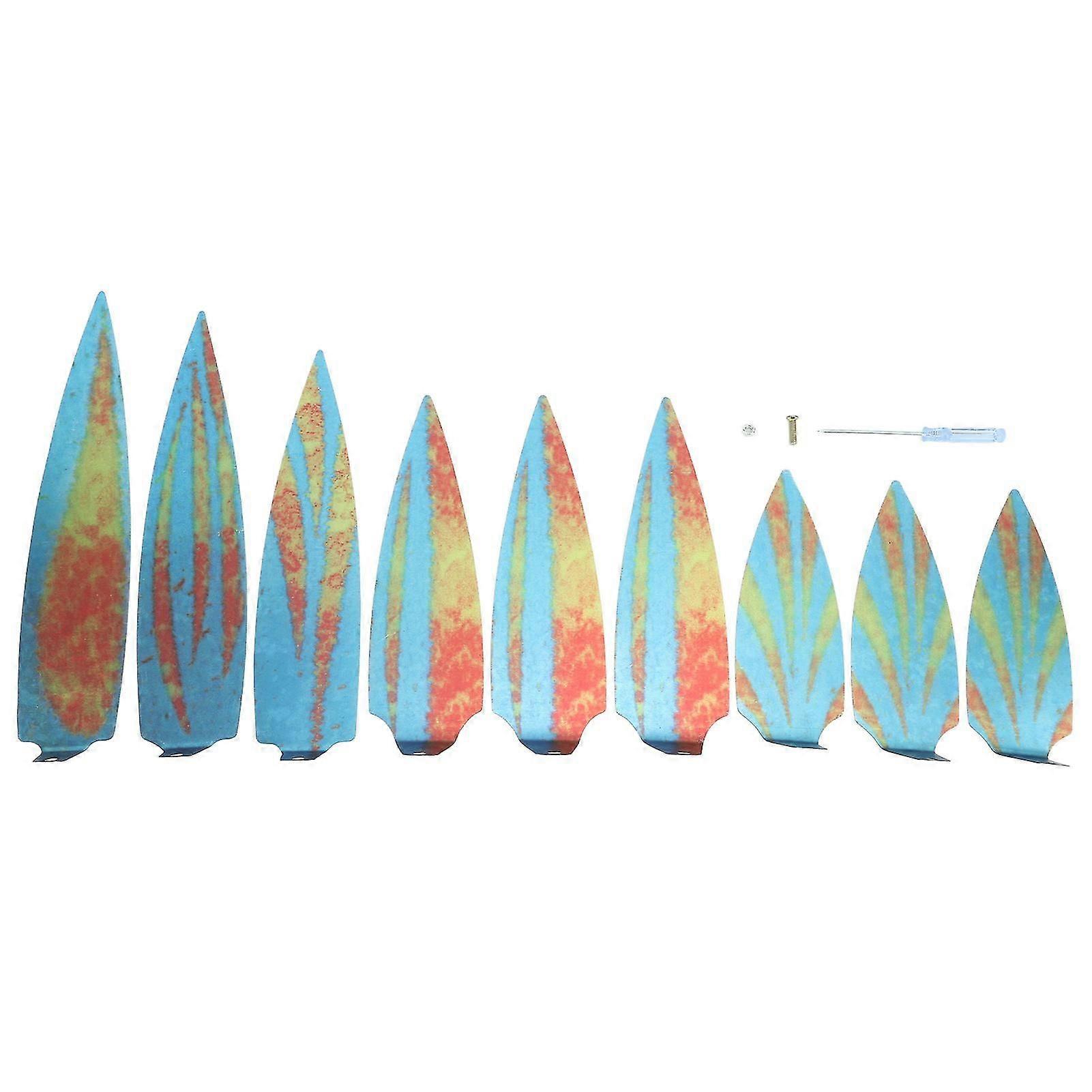 9PCS Tequila Rustic Sculpture Waterproof DIY Metal Agave Plant for Garden Yard Lawn Patio Decoration Ornaments Blue