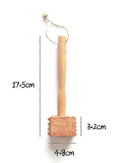 Meat Tenderizer: Dual-Sided Meat Tenderizing Hammer Wood - Manual Steak Mallet for Tenderizing Beef - Kitchen Steak Pounder Tool with Hanging Rope