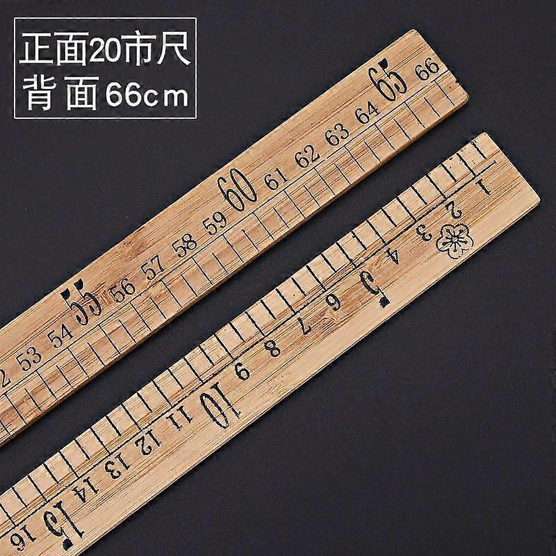 4pcs Double Sided Drafting Ruler Straight Bamboo Quilting Ruler Dual Scale Measuring Tool with Centimeters and Inches for Drawing Patchwork