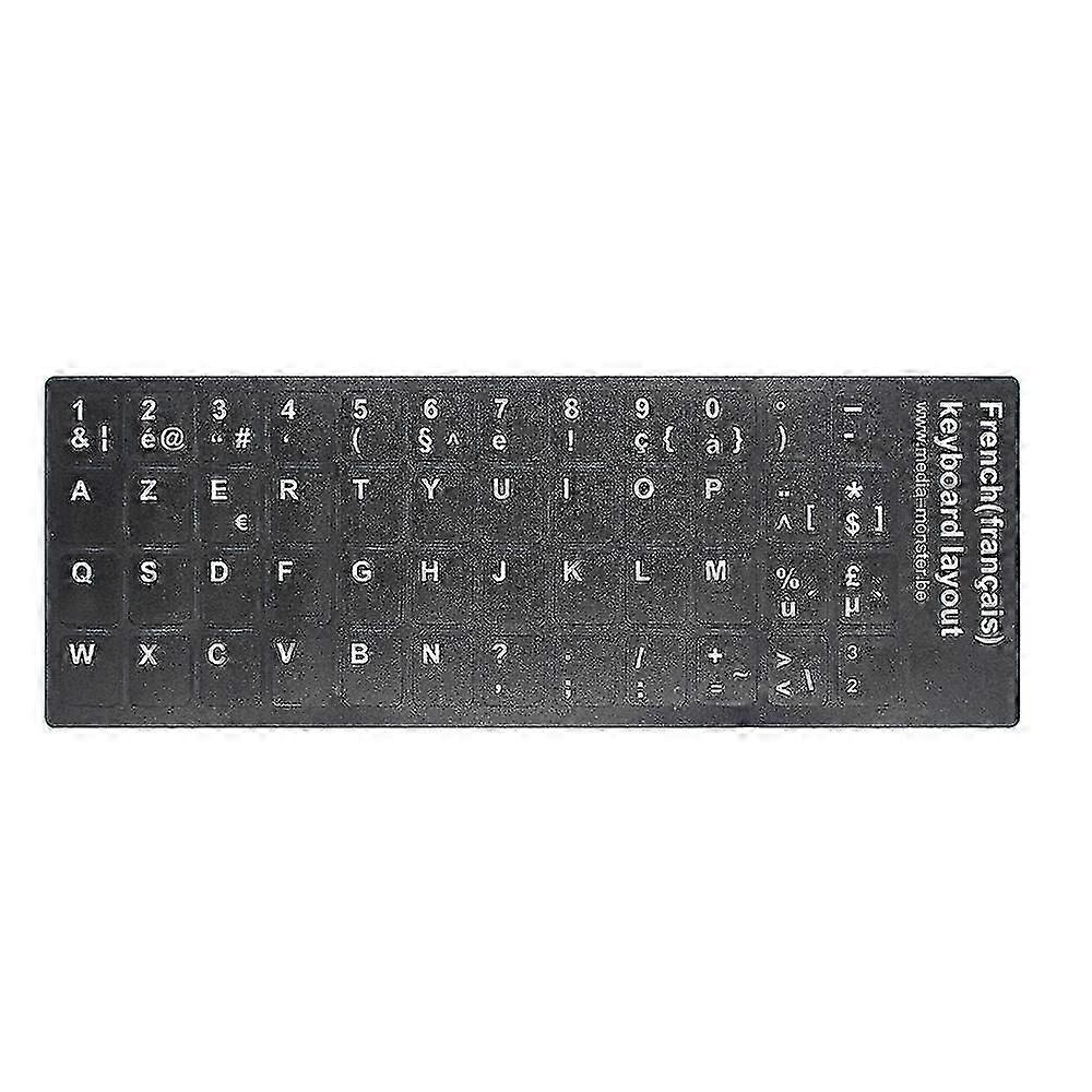 French Replacement Keyboard Sticker with Big Letters Non-Transparent Universal for Laptop Notebook
