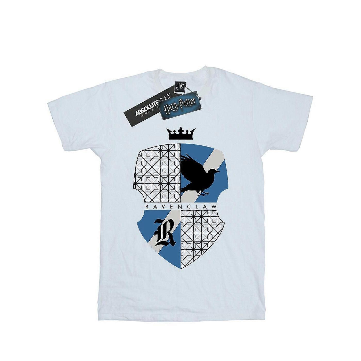 Camiseta de Algodão com Escudo da Corvinal Harry Potter para Mulheres/Senhoras