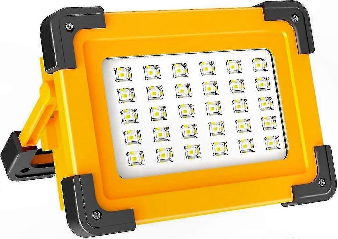 LED Floodlight Rechargeable Work Lamp 60W with 6600mAh Battery 3 Brightness Modes for Camping DIY Construction Lighting Solutions