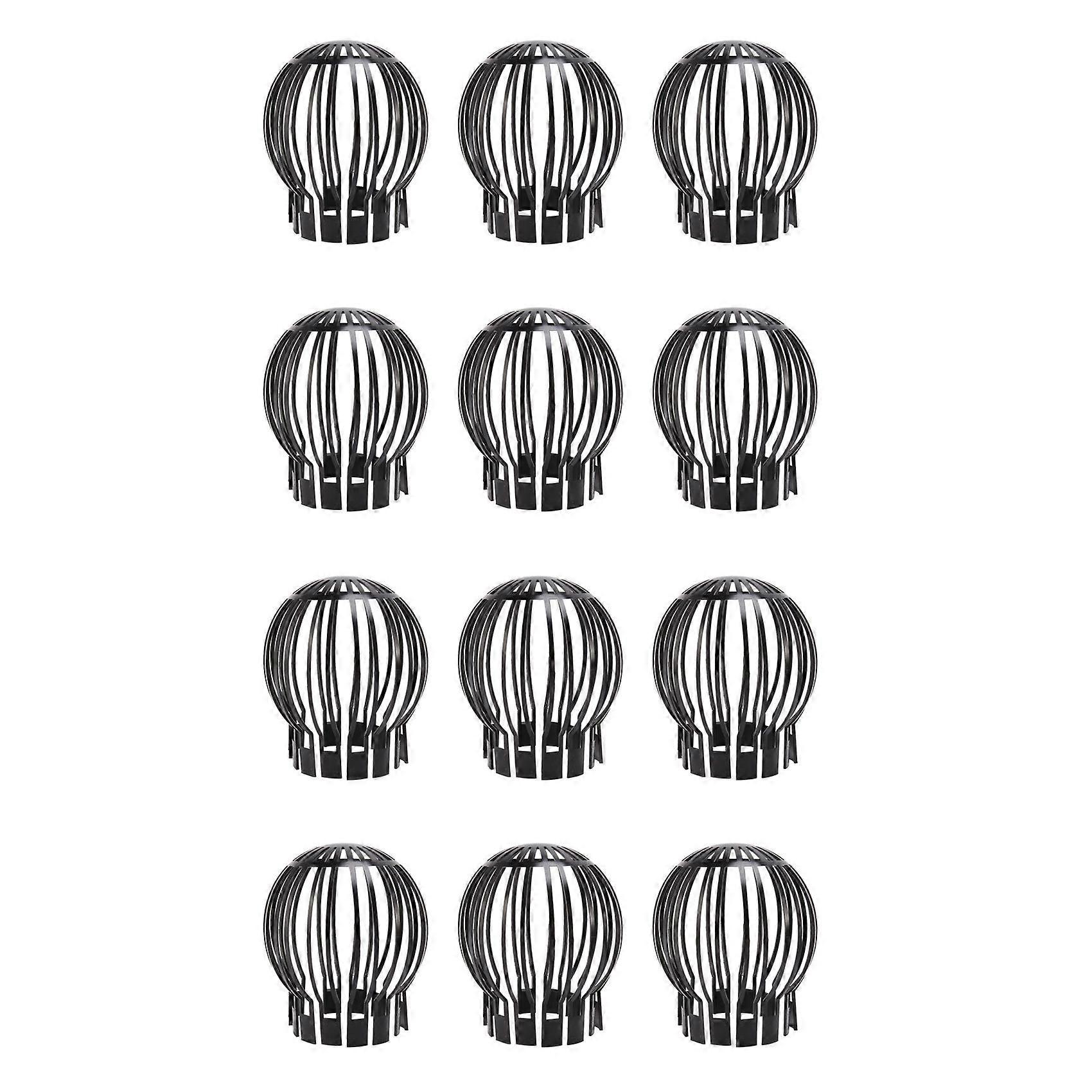 12PCS Gutter Guard Downspouts Filter Strainer Leaf Debris Branches Roof Moss From Clogging the Pipes