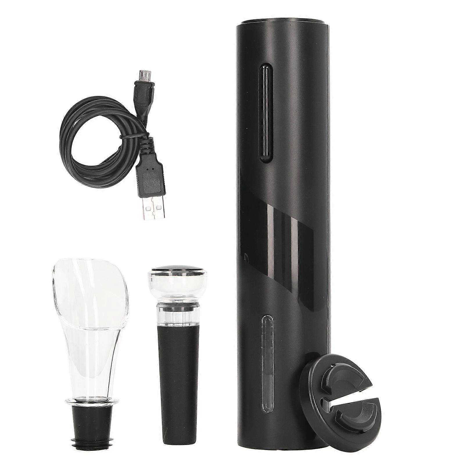 Automatic Electric Corkscrew with Pourer and USB Charger for Party, Kitchen, Camping