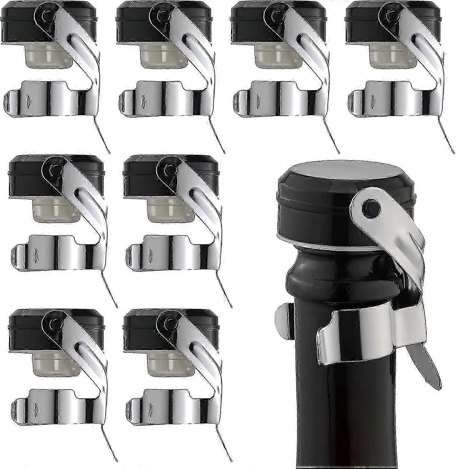 4 Pack Champagnewine Stopper Stainless Steel With Food Grade Silicone, Reusable Saver For Wine, Champagne, Cava, Prosecco And Sparkling, Wine Cork, S