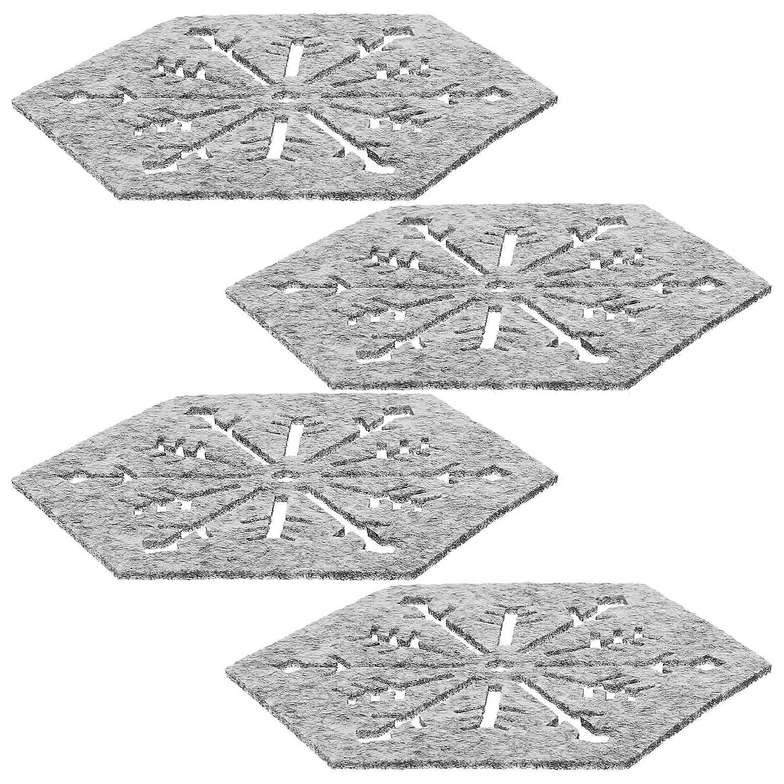 Light Grey Christmas Placemats Mats for Party 8Pcs